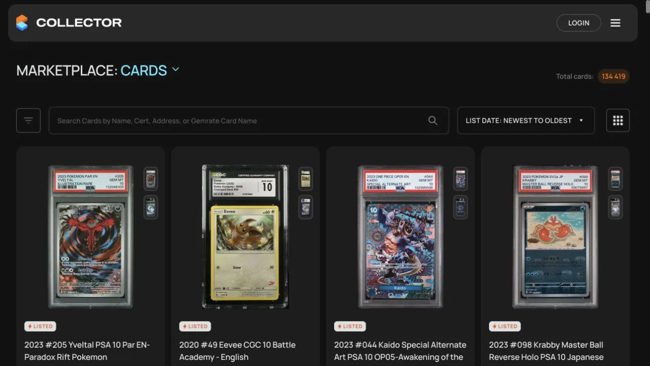 Collector Crypt screen 01